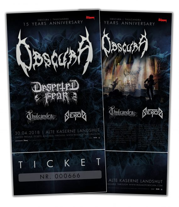OBSCURA | 15 Years Anniversary Show 2018 – Early Bird Tickets