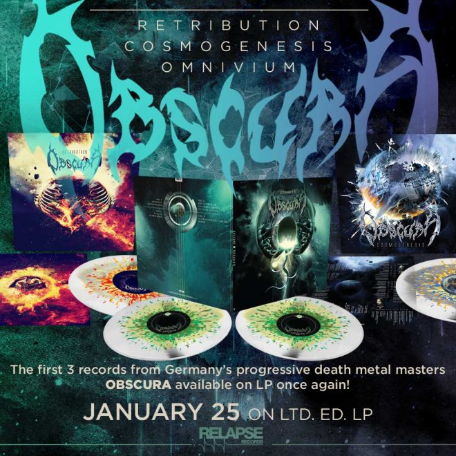 OBSCURA | Retribution, Cosmogenesis & Omnivium Vinyl Reissues 2019