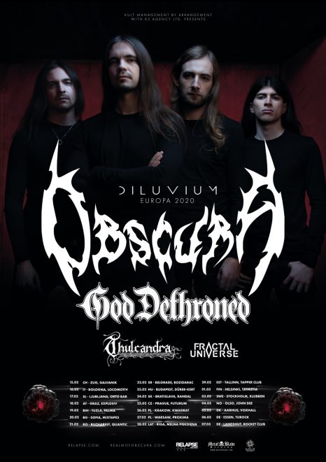 OBSCURA | Announce Winter 2020 Europe Headline Tour