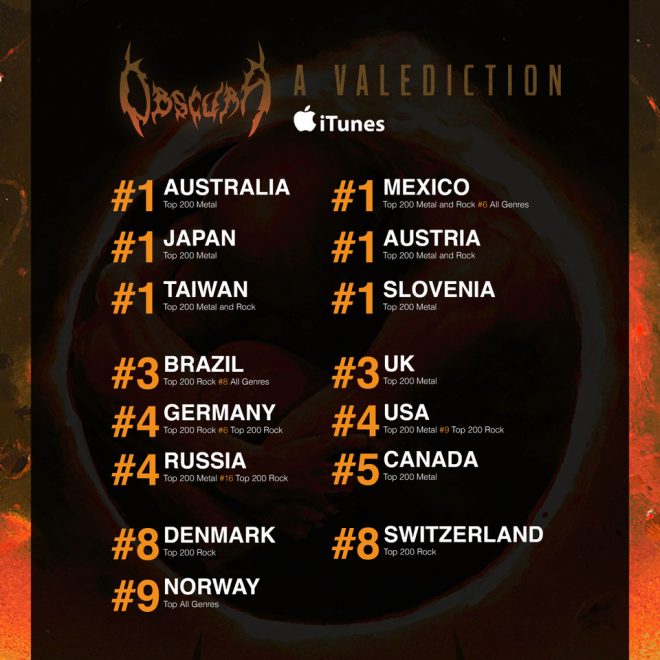 OBSCURA | enters iTunes Charts!