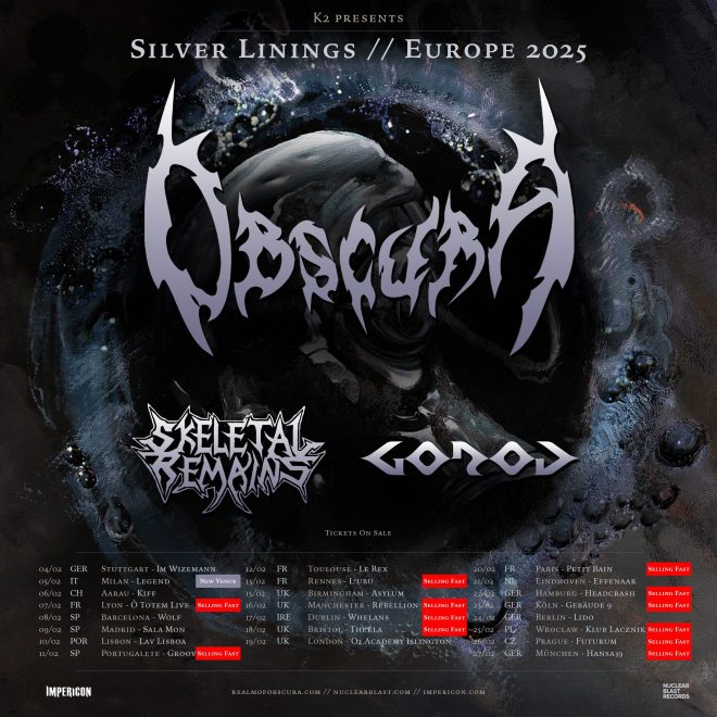 OBSCURA // SKELETAL REMAINS replace RINGS OF SATURN