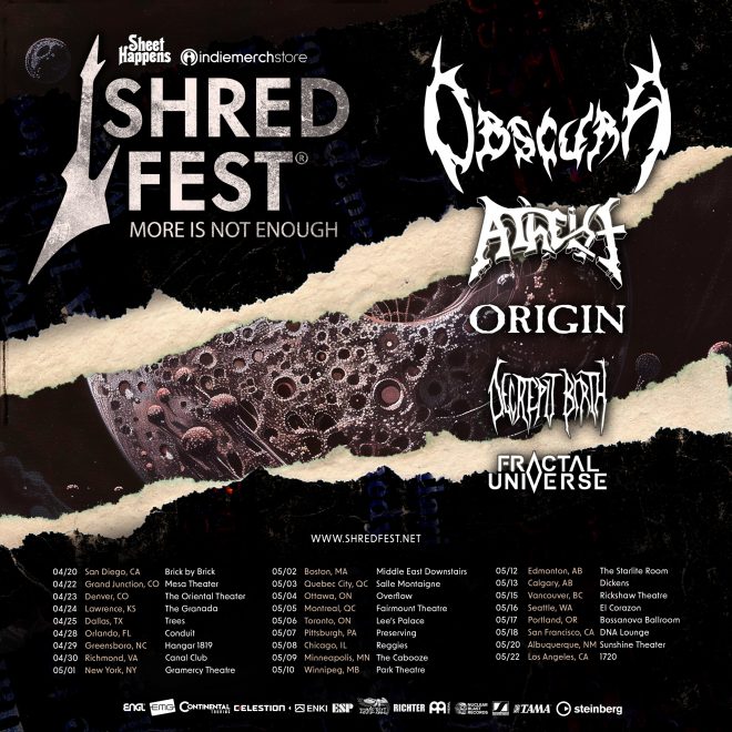 OBSCURA // announce SHRED FEST 2025