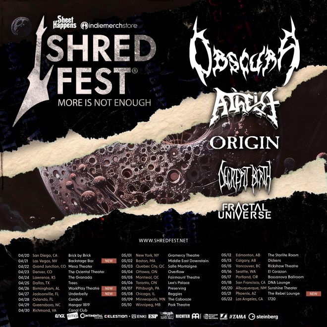 OBSCURA // additional dates for SHRED FEST 2025