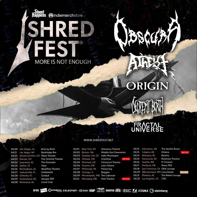 OBSCURA // SHRED FEST 2025 – USA & Canada